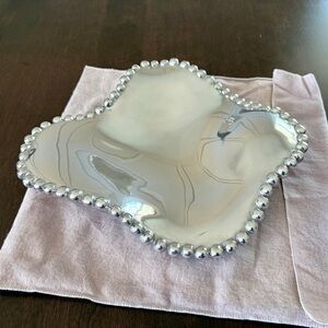 Mariposa “String of Pearls” wavy shallow serving bowl/tray